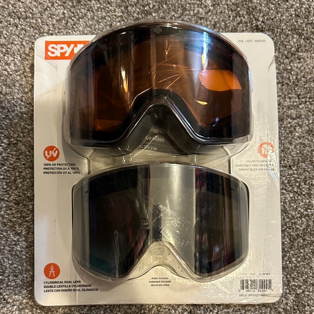 SPY Goggles with Black Frame and Silver Lens
